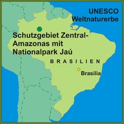Schutzgebiet Zentral-Amazonas mit Nationalpark Jaú ist UNESCO Welterbe