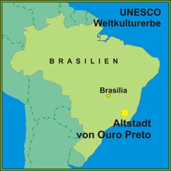 Die Altstadt von Ouro Preto ist UNESCO Weltkulturerbe